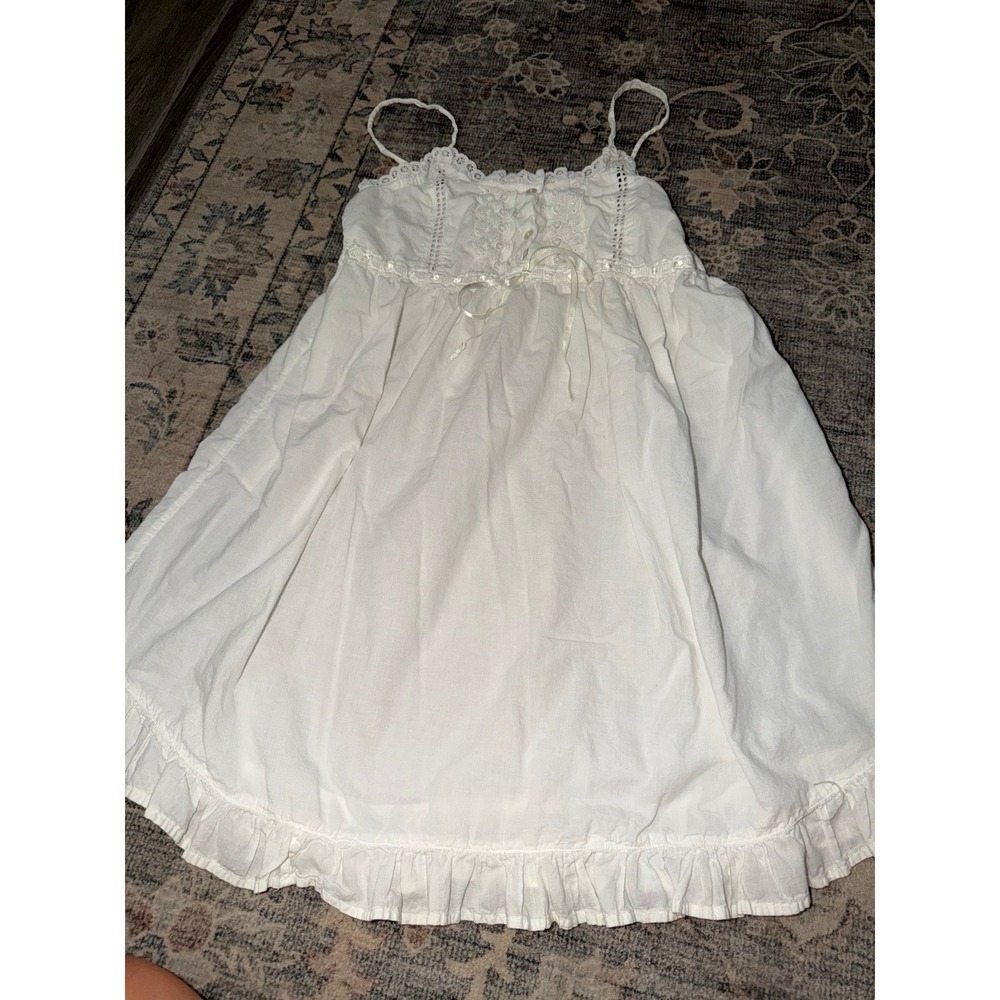 Vintage Erika Taylor Intimates Country Cottons Eyelet Lace Slip Dress
